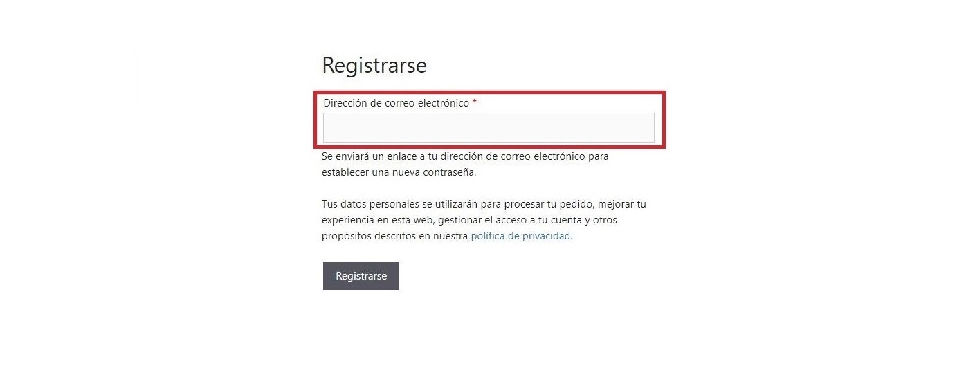 Paso N°2: Ingresa tu correo electrónico y te enviaremos un enlace para ingresar